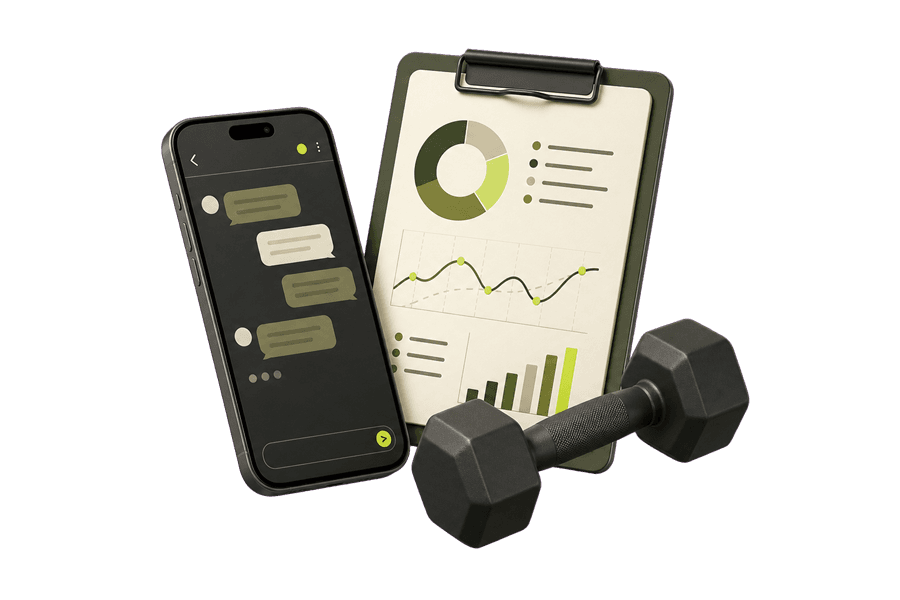 Phone and report illustration for service notices